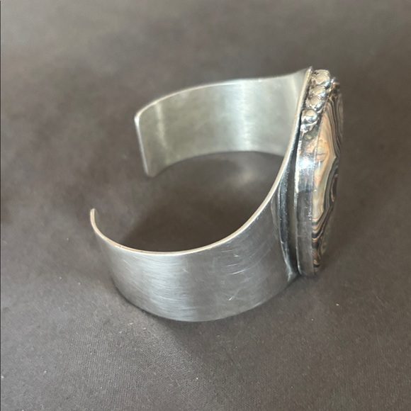 Jay King silver and stone cuff bracelet.
